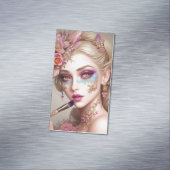 花の美しい女性 マグネット名刺 (インサイチュ)