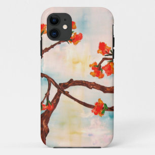花の美しい花の絵画 iPhone 11 ケース
