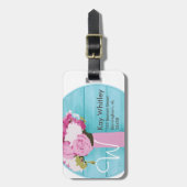 花の美しい花束 ラゲッジタグ (正面縦)