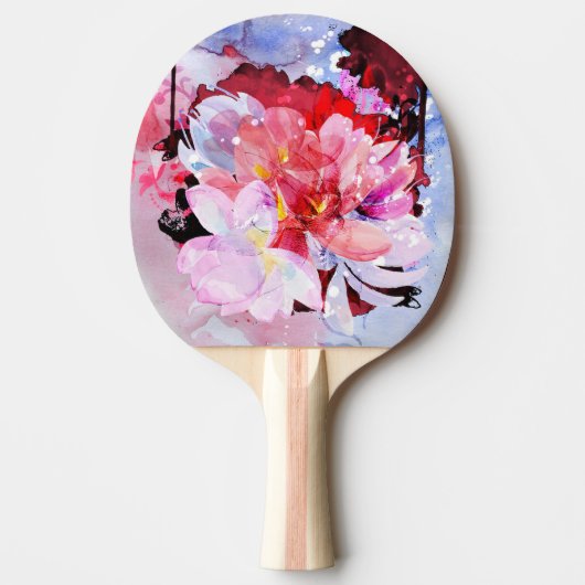 花の美しい花束 卓球ラケット (正面)