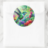 花の美しい鳥 ラウンドシール (バッグ)