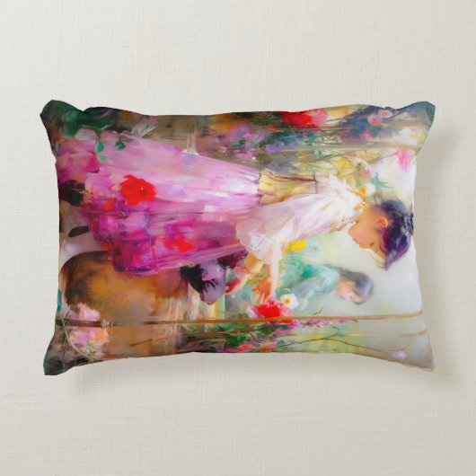 花の美しい アクセントクッション (正面)