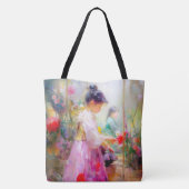 花の美しい トートバッグ (裏面)
