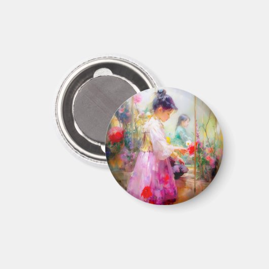 花の美しい マグネット (正面/裏面)