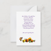 花の美しさカスタムテキスト姉妹の誕生日カード ノートカード (裏面)