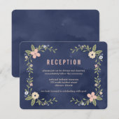 花の美しさ 編集可能な色の受付カード エンクロージャーカード (正面/裏面)