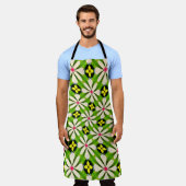 花の美的模様 エプロン (着用した状態)