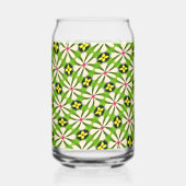 花の美的模様 ガラス缶 (左)