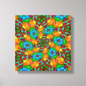 花の美的模様 キャンバスプリント (正面)