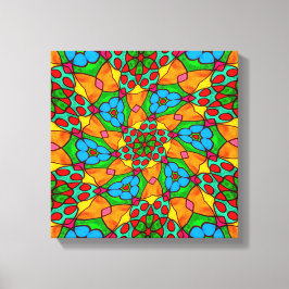 花の美的模様 キャンバスプリント