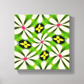 花の美的模様 キャンバスプリント (正面)