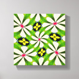 花の美的模様 キャンバスプリント