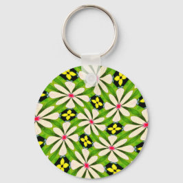 花の美的模様 キーホルダー