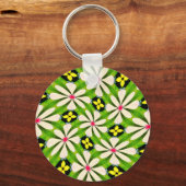 花の美的模様 キーホルダー (正面)