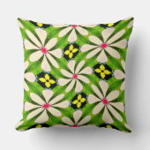 花の美的模様 クッション (正面)
