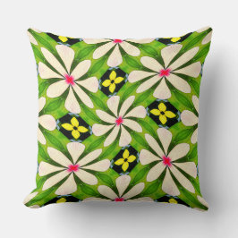 花の美的模様 クッション