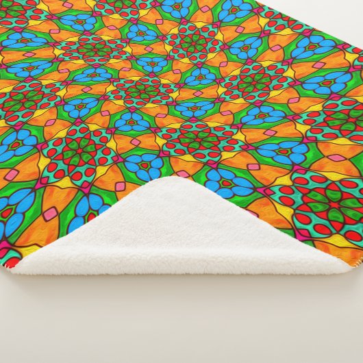 花の美的模様 シェルパブランケット (3/4)