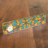 花の美的模様 デスクネームプレート (側面)