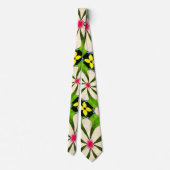 花の美的模様 ネクタイ (裏面)