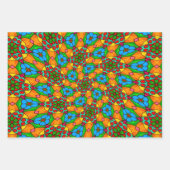 花の美的模様 ラッピングペーパーシート (正面3)