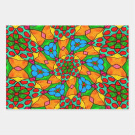 花の美的模様 ラッピングペーパーシート