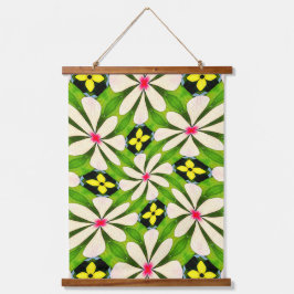 花の美的模様 吊り下げ型タペストリー