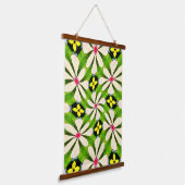 花の美的模様 吊り下げ型タペストリー (傾斜あり)