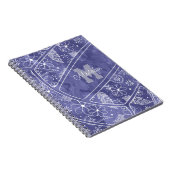 花の羽毛パープルバレーボール ノートブック (右側)