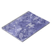 花の羽毛パープルバレーボール ノートブック (左側)