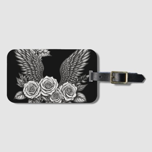 花の羽。美的花翼 ラゲッジタグ (正面横)