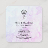 *~*花の聖体幾何学ニルヴァナヨガ牡丹 スクエア名刺 (裏面)