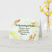 花の聖書の一節 母の日 フィリピ 1:2 カード (黄色い花)