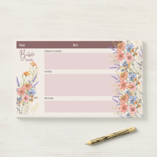 花の聖書学ノート クリスチャンの信仰 贈り物 ポストイット (デスク)