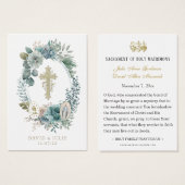 花の聖母マリア カトリック 結婚 祈りのカード (正面&裏面)