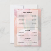 花の背景が付いている記念の葬儀のカード 招待状 (裏面)