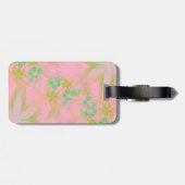 花の背景の馬頭部、 ラゲッジタグ (裏面横)