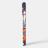 花の背景カバーに黒い牡馬 Case-Mate iPhoneケース (裏面 / 左)