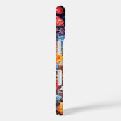 花の背景カバーに黒い牡馬 Case-Mate iPhoneケース (裏面 / 右)