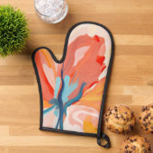 花の背景抽象芸術絵を描の 鍋つかみ (トップダウン)