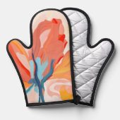 花の背景抽象芸術絵を描の 鍋つかみ (正面/裏面)