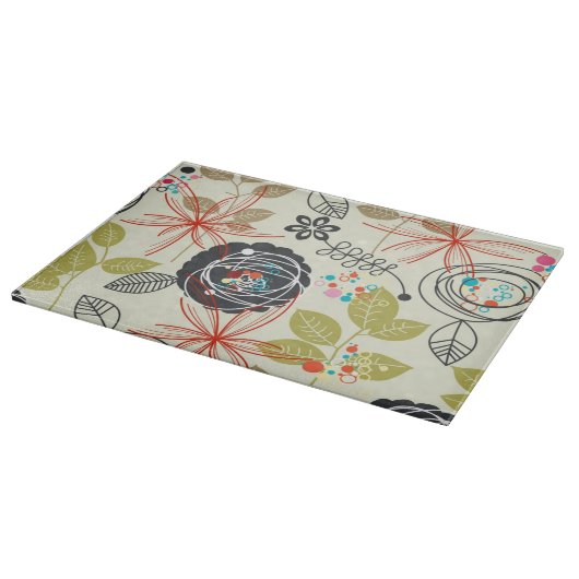 花の背景2 カッティングボード (角)