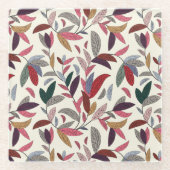 花の背景2 ガラスコースター (正面)