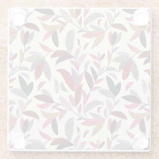 花の背景2 ガラスコースター (裏面)