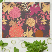 花の背景2 キッチンタオル (折り畳み)