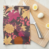 花の背景2 キッチンタオル (四つ折り)