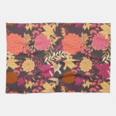 花の背景2 キッチンタオル (横)