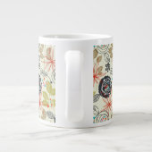 花の背景2 ジャンボコーヒーマグカップ (裏面)