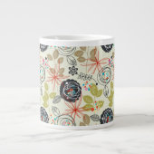 花の背景2 ジャンボコーヒーマグカップ (正面)