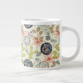 花の背景2 ジャンボコーヒーマグカップ (右)