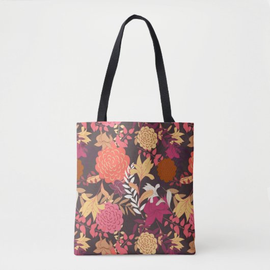 花の背景2 トートバッグ (正面)